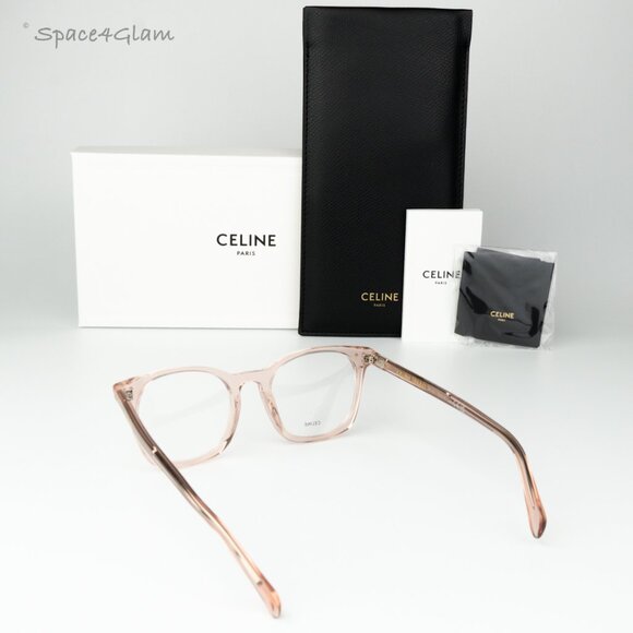 Celine Women Eyeglasses Shiny Rose Demo Square CL50058I THIN 074 BRAND NEW - Picture 8 of 8